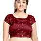 Blouse Art Silk Maroon Zari Blouse