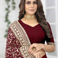 Contemporary Georgette Maroon Diamond Saree