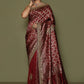 Contemporary Kanjivaram Silk Maroon Hand Work Saree