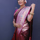 Classic Banarasi Silk Maroon Jacquard Work Saree