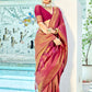 Contemporary Kanjivaram Silk Maroon Woven Saree