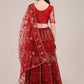 Lehenga Choli Net Maroon Embroidered Lehenga Choli