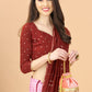 Trendy Saree Silk Viscose Maroon Print Saree