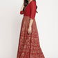 Party Wear Kurti Georgette Maroon Print Kurtis