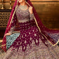 Anarkali Suit Pure Georgette Maroon Embroidered Salwar Kameez