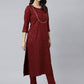 Readymade Style Poly Silk Maroon Sequins Salwar Kameez