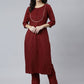 Readymade Style Poly Silk Maroon Sequins Salwar Kameez