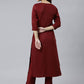 Readymade Style Poly Silk Maroon Sequins Salwar Kameez