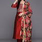 Salwar Suit Silk Blend Maroon Embroidered Salwar Kameez