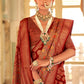 Silk Saree Silk Maroon Foil Print Saree