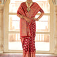 Silk Saree Silk Maroon Foil Print Saree