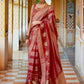 Trendy Saree Silk Maroon Foil Print Saree