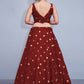 Lehenga Choli Tafeta Silk Maroon Embroidered Lehenga Choli