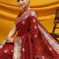 Trendy Saree Tussar Silk Maroon Meena Saree