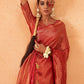 Contemporary Kanjivaram Silk Maroon Weaving Saree