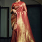 Classic Kanjivaram Silk Maroon Weaving Saree