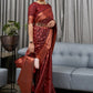 Classic Silk Maroon Jacquard Work Saree