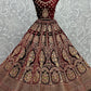 Lehenga Choli Velvet Maroon Dori Work Lehenga Choli