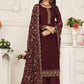 Salwar Suit Georgette Maroon Diamond Salwar Kameez