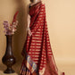 Contemporary Silk Maroon Weaving Saree