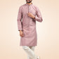 Kurta Pyjama Banarasi Jacquard Mauve Fancy Work Mens