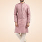 Kurta Pyjama Banarasi Jacquard Mauve Fancy Work Mens