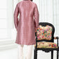 Kurta Pyjama Banarasi Silk Mauve Digital Print Mens