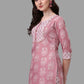 Designer Kurti Cotton Mauve Print Kurtis