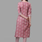 Designer Kurti Cotton Mauve Print Kurtis