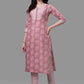 Designer Kurti Cotton Mauve Print Kurtis