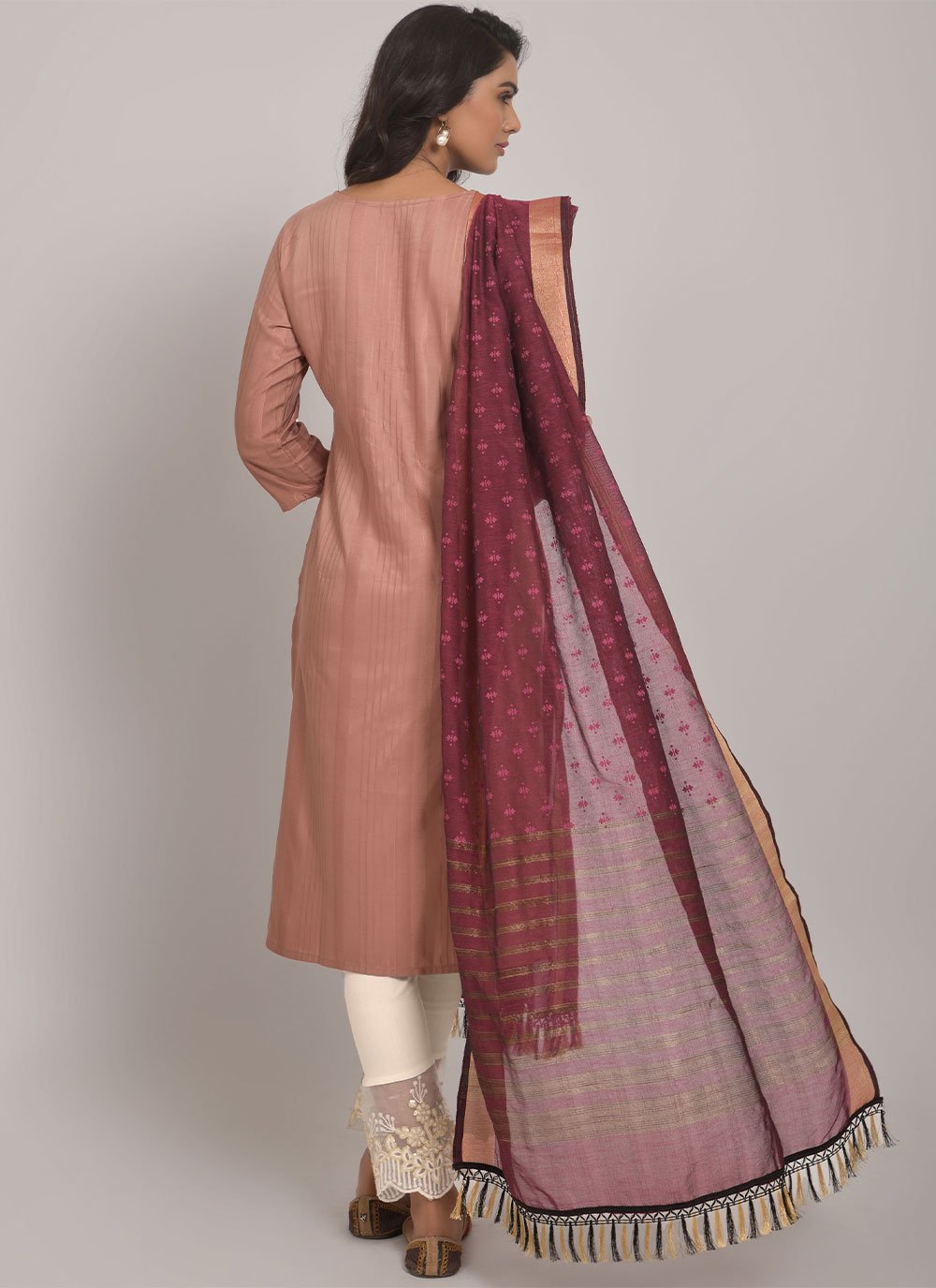 Designer Trendy Suit Rayon Viscose Mauve Embroidered Salwar Kameez