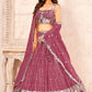 Lehenga Choli Faux Georgette Mauve Cut Dana Lehenga Choli