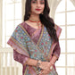 Contemporary Cotton Silk Mauve Digital Print Saree