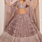 Lehenga Choli Net Mauve Embroidered Lehenga Choli