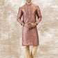 Kurta Pyjama Brocade Jacquard Silk Mauve Fancy Work Mens