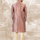 Kurta Pyjama Brocade Jacquard Silk Mauve Fancy Work Mens