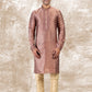 Kurta Pyjama Brocade Jacquard Silk Mauve Fancy Work Mens