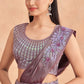 Lehenga Style Saree Art Silk Mauve Embroidered Saree
