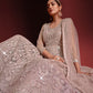 Anarkali Suit Net Mauve Embroidered Salwar Kameez