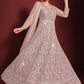 Anarkali Suit Net Mauve Embroidered Salwar Kameez