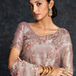 Classic Organza Mauve Embroidered Saree
