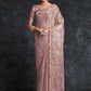 Classic Organza Mauve Embroidered Saree