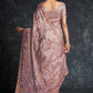 Classic Organza Mauve Embroidered Saree