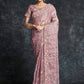 Classic Organza Mauve Embroidered Saree