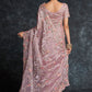 Classic Organza Mauve Embroidered Saree