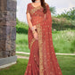 Classic Georgette Mauve Embroidered Saree