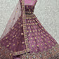 Lehenga Choli Net Mauve Dori Work Lehenga Choli