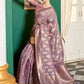 Contemporary Cotton Silk Mauve Weaving Saree