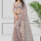 Contemporary Net Mauve Embroidered Saree