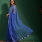 Contemporary Chiffon Blue Mirror Saree